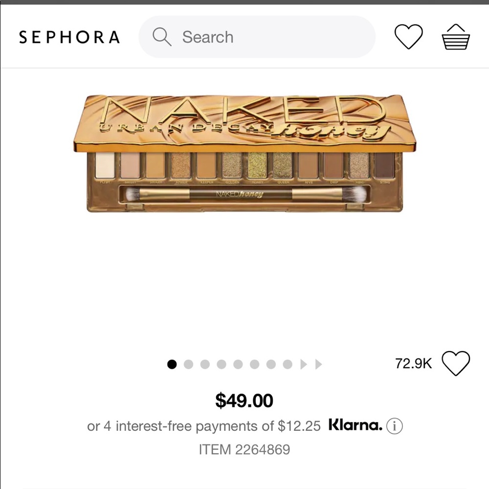 Urban Decay Honey Palette- used 2 times.